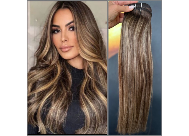 Extensii Clip-On DeLuxe Balayage B #4/17
